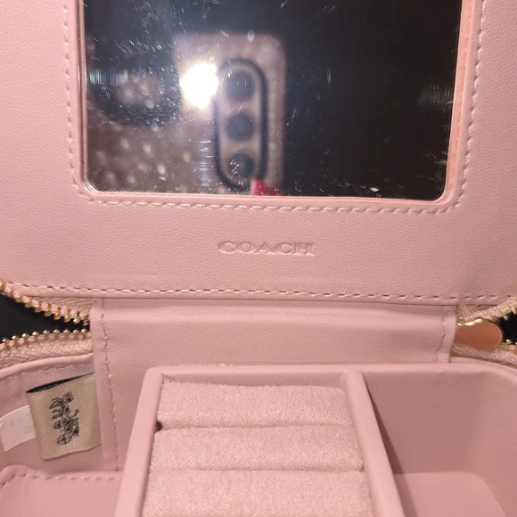 Coach Pink Butterfly Print Small Jeweley Box - Picture 5 of 7